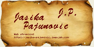 Jasika Pajunović vizit kartica
